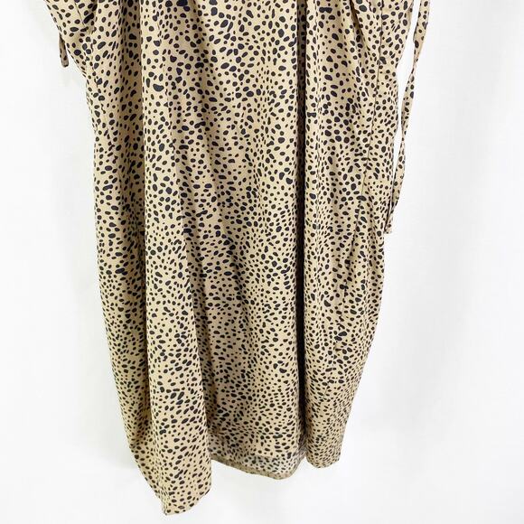 SHEIN Brown Leopard Spotted Tie Shoulder Mini Dress - Picture 8 of 11